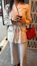 jeans grey set