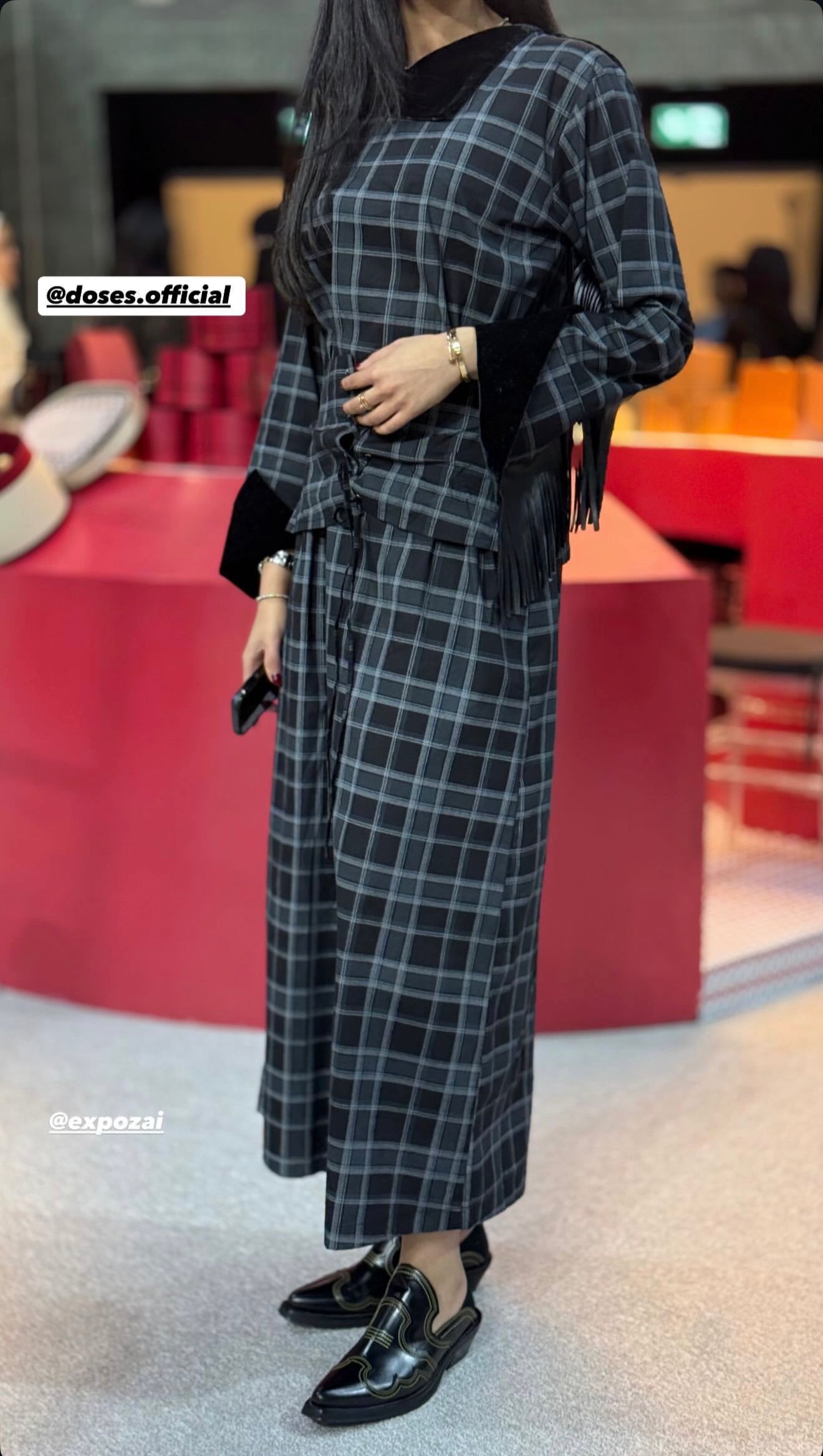 tallulah in black checkered