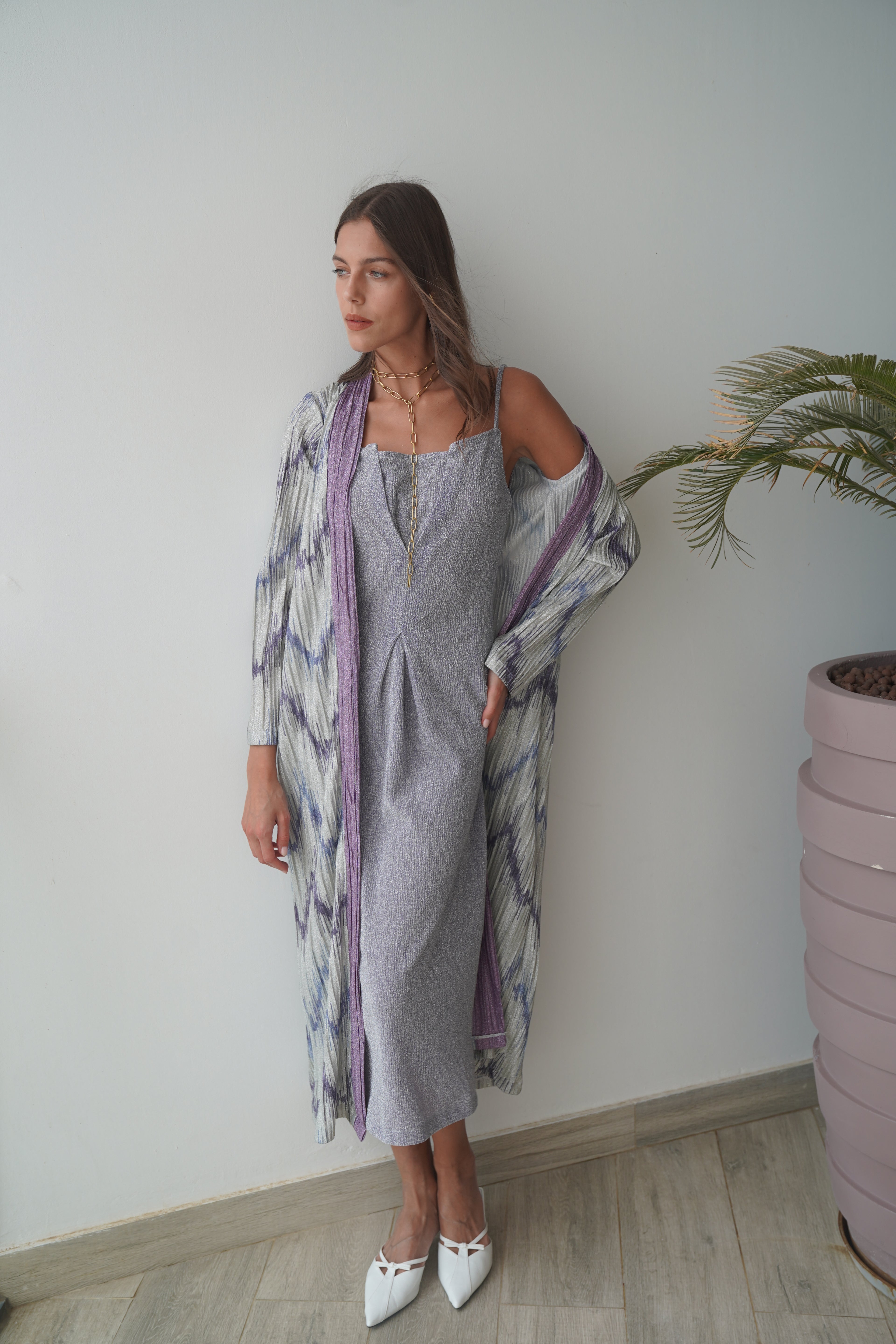 Bling in the heat in silver and light purple