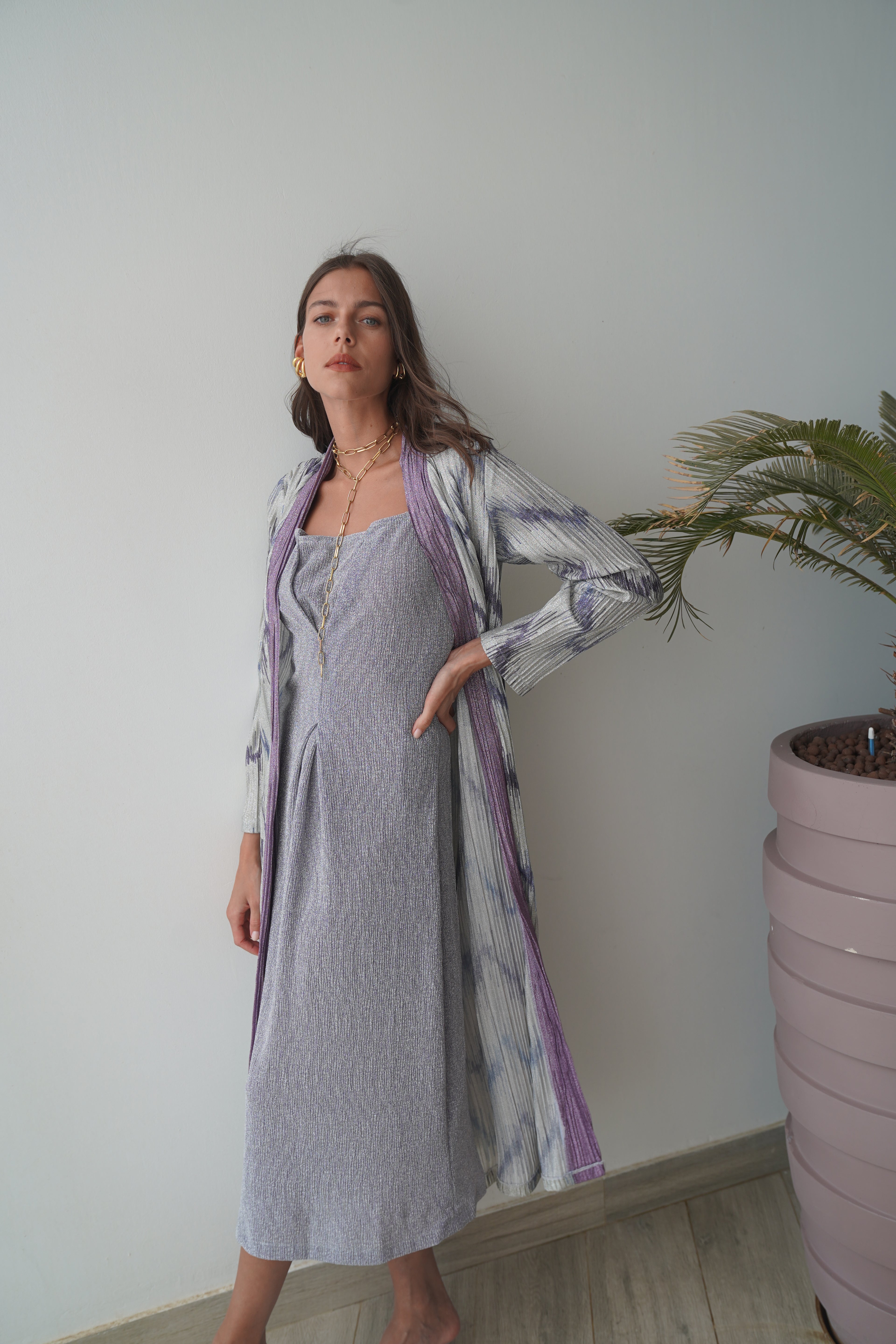 Bling in the heat in silver and light purple